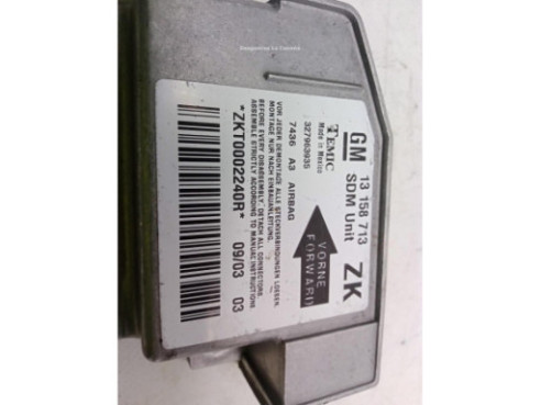 131587137K, CENTRALITA AIRBAG OPEL MERIVA A Limusina (X03)|Desguaces La Cabaña