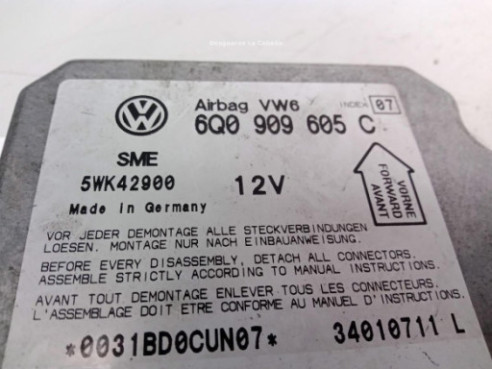 6Q0909605C, CENTRALITA AIRBAG VW PASSAT (3B3)|Desguaces La Cabaña