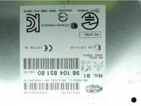 9810485180 MODULO RADIO CITROEN C4 Picasso II|Desguaces La Cabaña