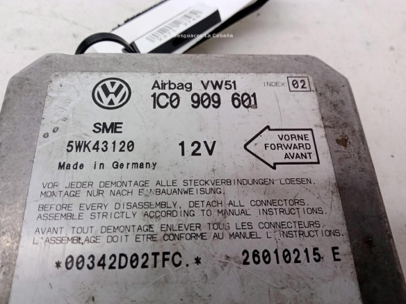 1C0909601, CENTRALITA AIRBAG VW POLO (6N2)|Desguaces La Cabaña