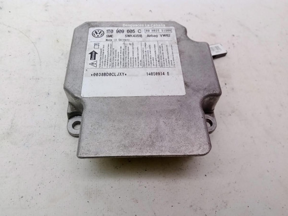 1T0909605C, CENTRALITA AIRBAG VOLKSWAGEN TOURAN |Desguaces La Cabaña