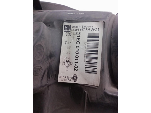 13253647RH FARO DERECHO OPEL ASTRA J Sports Tourer (P10)|Desguaces La Cabaña