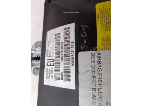 348217438084 AIRBAG PUERTA LAT DEL DER BMW 3 (E46)|Desguaces La Cabaña