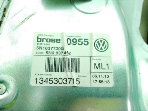 5N1837730G ELEVALUNAS PUERTA LAT DEL DER VW TIGUAN (5N_)|Desguaces La Cabaña