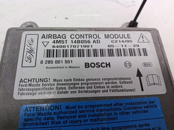 4M5T14B056AD,0285001551, CENTRALITA AIRBAG FORD C-MAX|Desguaces La Cabaña