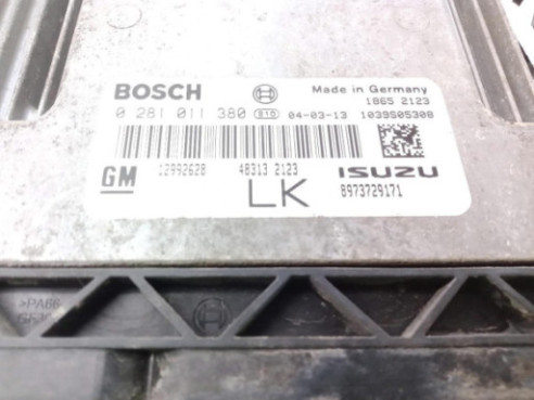 12992628LK,0281011380, CENTRALITA MOTOR OPEL ASTRA H (A04)|Desguaces La Cabaña