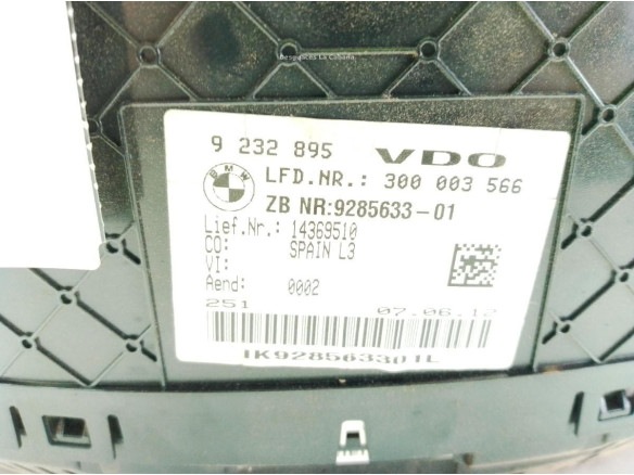 928563301 CUADRO INSTRUMENTOS BMW 3 (F30, F80)|Desguaces La Cabaña