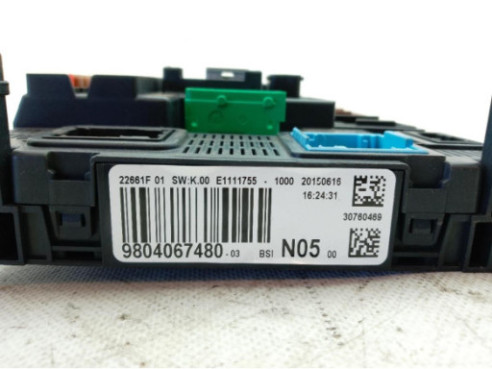 9804067480 CAJA FUSIBLES INTERIOR (BSI) CITROEN C4 Grand Picasso II|Desguaces La Cabaña