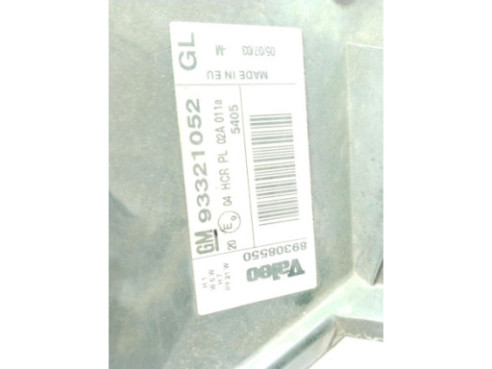 93321052 FARO IZQUIERDO OPEL MERIVA A Limusina (X03)|Desguaces La Cabaña