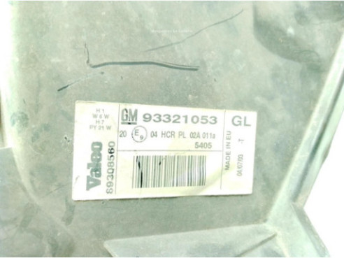 93321053 FARO DERECHO OPEL MERIVA A Limusina (X03)|Desguaces La Cabaña