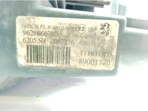 9628666780 FARO DERECHO PEUGEOT 206 Fastback (2A/C)|Desguaces La Cabaña