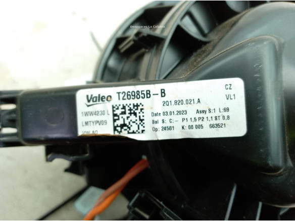 2Q1820021A MOTOR CALEFACCION SKODA KAMIQ (NW4)|Desguaces La Cabaña