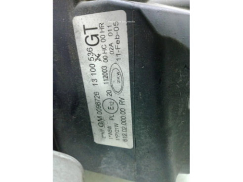 13100536GT FARO DERECHO OPEL CORSA C (X01)|Desguaces La Cabaña