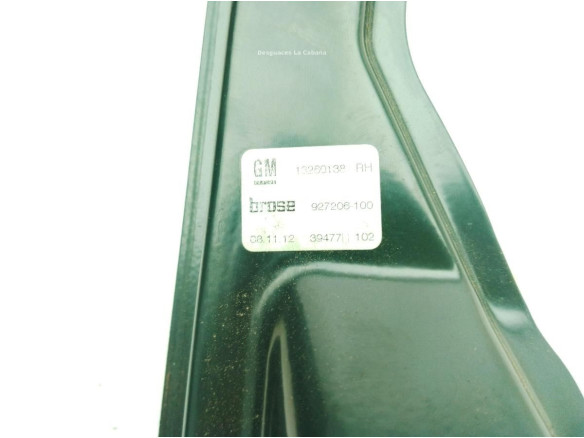 966433105 ELEVALUNAS PUERTA LAT DEL DER OPEL ZAFIRA TOURER C (P12)|Desguaces La Cabaña