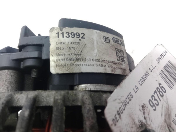 113992 ALTERNADOR VW CADDY III Furgón (2KA, 2KH, 2CA, 2CH)|Desguaces La Cabaña