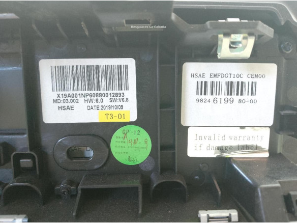 9824619980 PANTALLA MULTIMEDIA PEUGEOT 208 II (UB_, UP_, UW_)|Desguaces La Cabaña