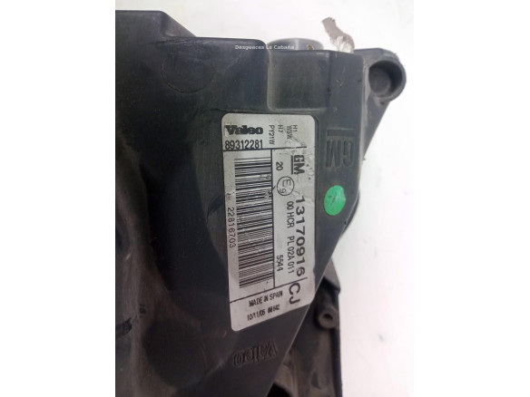 13170916 FARO DERECHO OPEL VECTRA C (Z02)|Desguaces La Cabaña