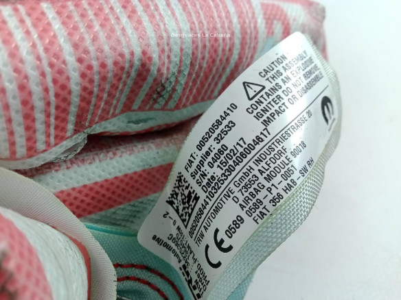 00520584410 AIRBAG CORTINA DER FIAT TIPO Fastback (357_)|Desguaces La Cabaña