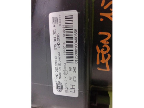 575941701A NIEBLA DEL DER SEAT LEON (5F1)|Desguaces La Cabaña