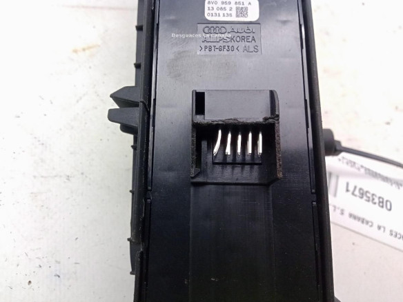 8V0959851A MANDO ELEVALUNAS PUERTA LAT DEL IZQ AUDI A3 Sportback (8VA, 8VF)|Desguaces La Cabaña