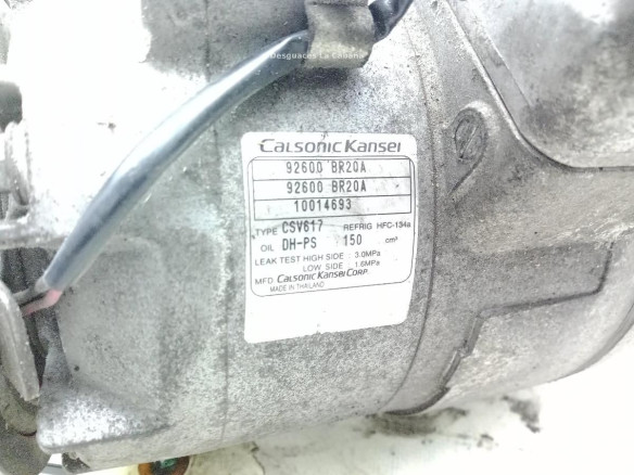 92600BR20A COMPRESOR AA NISSAN QASHQAI / QASHQAI +2 I (J10, JJ10)|Desguaces La Cabaña