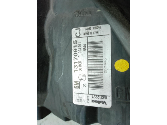 13170915 FARO IZQUIERDO OPEL VECTRA C GTS (Z02)|Desguaces La Cabaña