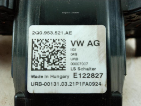 2Q0953521AE MANDO COMPLETO VW POLO (AW1, BZ1)|Desguaces La Cabaña