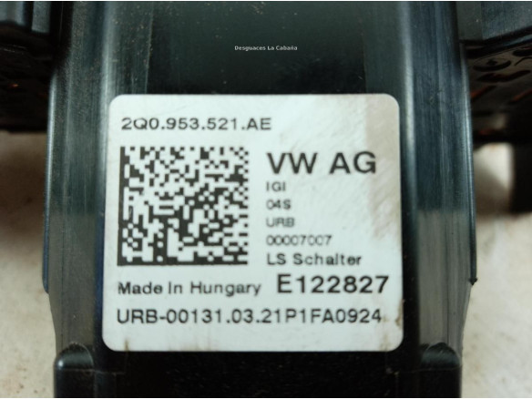 2Q0953521AE MANDO COMPLETO VW POLO (AW1, BZ1)|Desguaces La Cabaña