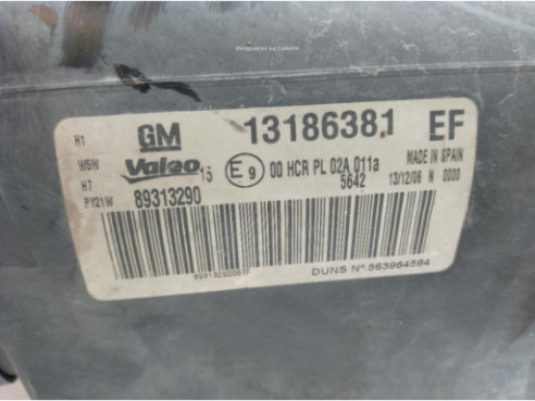 00HCRPL02A011A FARO IZQUIERDO OPEL CORSA D (S07)|Desguaces La Cabaña