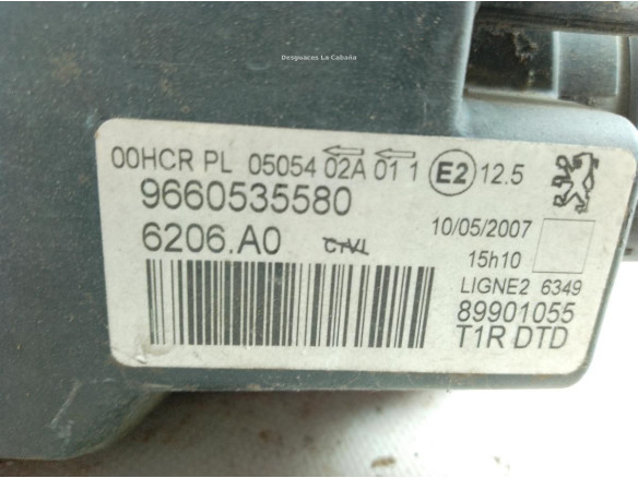 9660535580 FARO DERECHO PEUGEOT 206 Fastback (2A/C)|Desguaces La Cabaña
