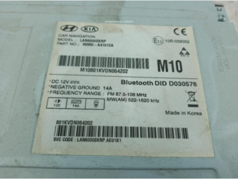 96550A4101CA PANTALLA MULTIMEDIA KIA CARENS IV|Desguaces La Cabaña