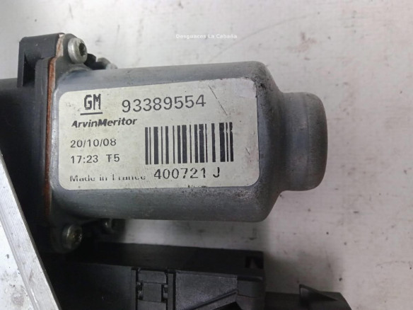 93389554 ELEVALUNAS PUERTA LAT TRA IZQ OPEL MERIVA A Limusina (X03)|Desguaces La Cabaña