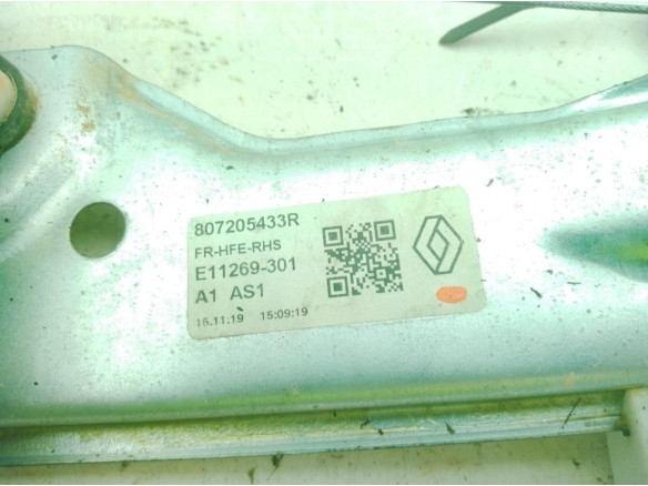 807205433R ELEVALUNAS PUERTA LAT DEL DER RENAULT KADJAR (HA_, HL_)|Desguaces La Cabaña