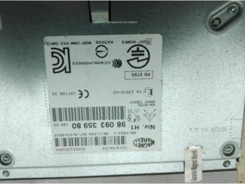 9809335980 MODULO RADIO PEUGEOT 508 SW|Desguaces La Cabaña