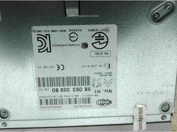9809335980 MODULO RADIO PEUGEOT 508 SW|Desguaces La Cabaña