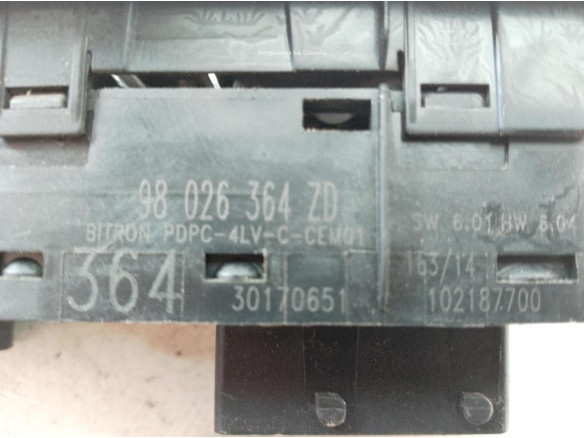 98026364ZD MANDO ELEVALUNAS PUERTA LAT DEL IZQ PEUGEOT 508 SW|Desguaces La Cabaña