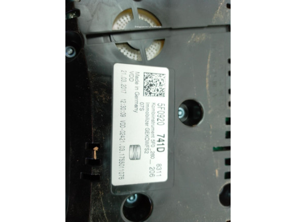 5F0920741D CUADRO INSTRUMENTOS SEAT ATECA (KH7)|Desguaces La Cabaña