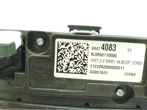 9847408377 INTERRUPTOR WARNING OPEL GRANDLAND X (A18)|Desguaces La Cabaña