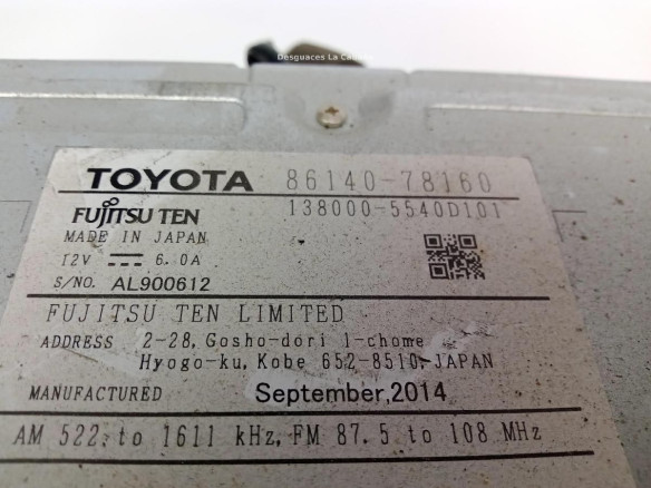 8614078160 MODULO RADIO LEXUS NX (_Z1_)|Desguaces La Cabaña