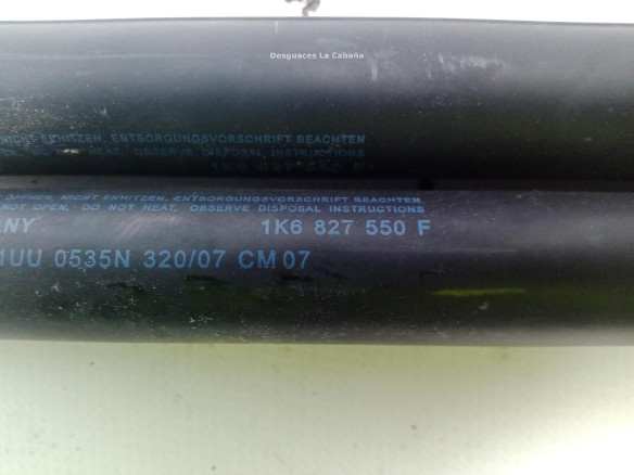 1K6827550F AMORTIGUADOR PORTON / TAPA MALETA VW GOLF V (1K1)|Desguaces La Cabaña