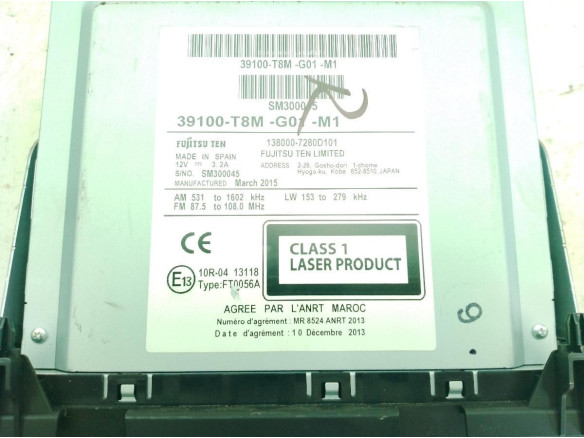 39100T8MG01M1 PANTALLA MULTIMEDIA HONDA HR-V (RU)|Desguaces La Cabaña