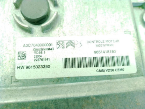 9851418180 CENTRALITA MOTOR OPEL GRANDLAND X (A18)|Desguaces La Cabaña