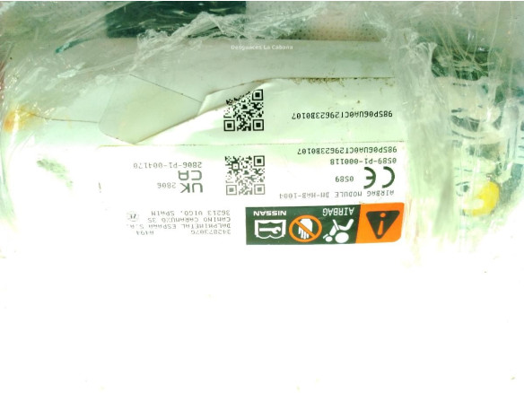 34287307G AIRBAG CORTINA DER NISSAN QASHQAI III (J12)|Desguaces La Cabaña
