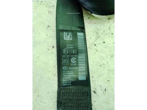 96777232XX CINTURON TRA DER PEUGEOT 308 SW II|Desguaces La Cabaña