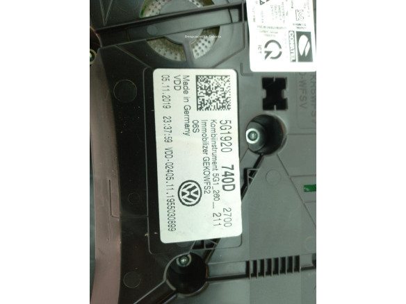 5G1920740D CUADRO INSTRUMENTOS VW GOLF VII (5G1, BQ1, BE1, BE2)|Desguaces La Cabaña