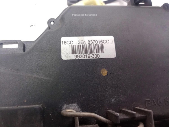 3B1837016CC CERRADURA PUERTA LAT DEL DER SEAT IBIZA III (6L1)|Desguaces La Cabaña