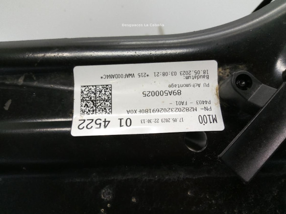 98A500025 CUNA MOTOR AUDI Q4 Sportback (F4N)|Desguaces La Cabaña