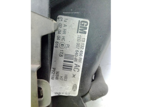 13132456RH FARO DERECHO OPEL ASTRA G Sedán (T98)|Desguaces La Cabaña