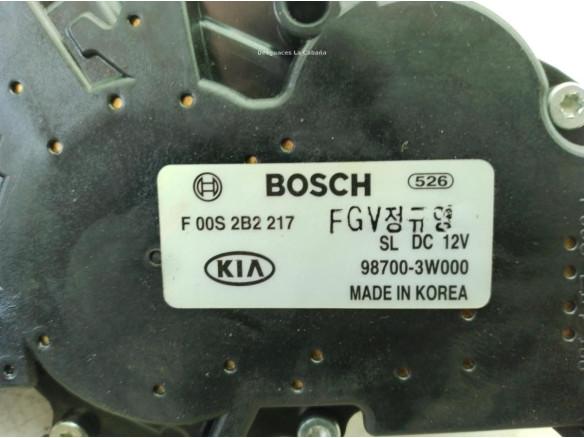 987003W000 MOTOR LIMPIAPARABRISAS TRA KIA SPORTAGE (SL)|Desguaces La Cabaña