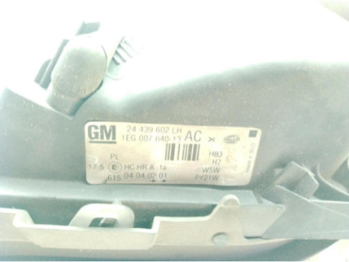 24439602LH FARO IZQUIERDO OPEL ASTRA G Fastback (T98)|Desguaces La Cabaña